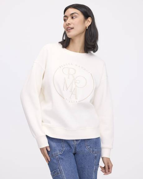 Long-Sleeve Crew-Neck Fleece Sweatshirt