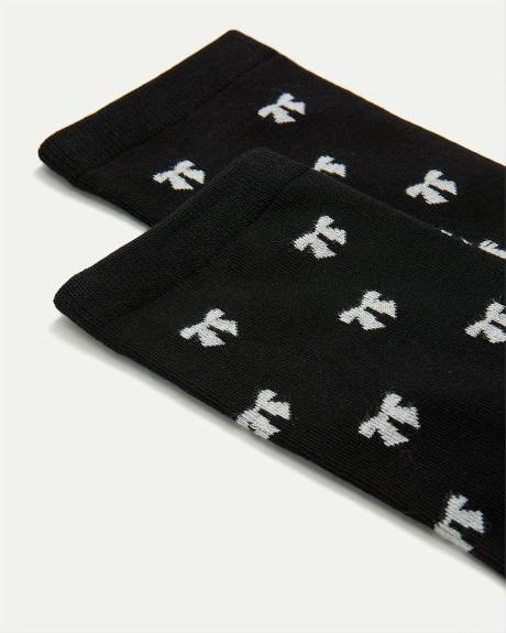 Cotton Crew Socks with Bows