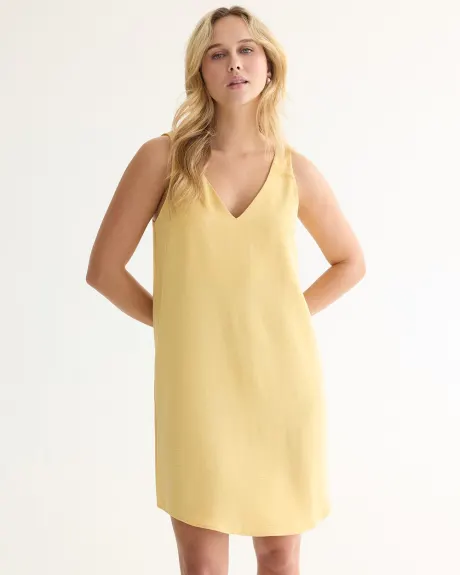 Sleeveless V-Neck Shift Dress