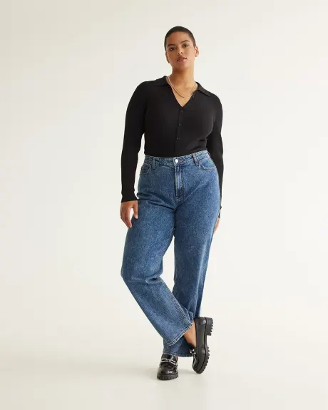 Straight-Leg High-Rise Jean - Petite