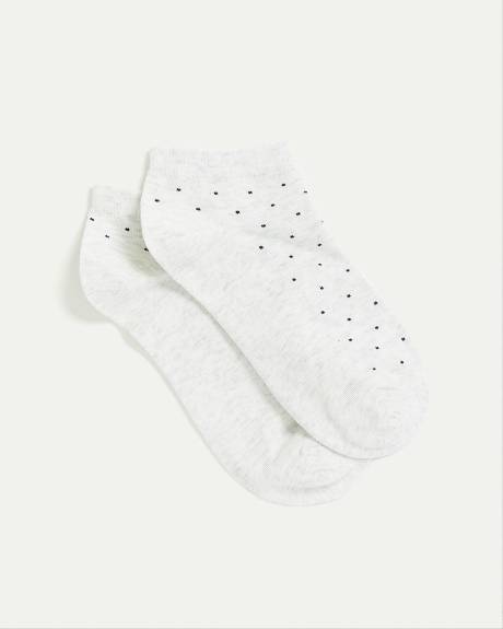 Dotted Cotton Anklet Socks