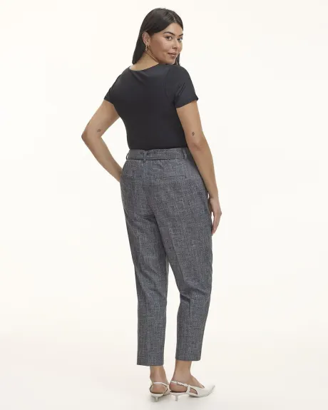 Pantalon à jambe fuselée et taille haute avec ceinture - L'Intemporelle