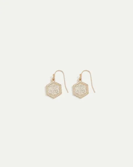 Earrings with Hexagonal Pendants