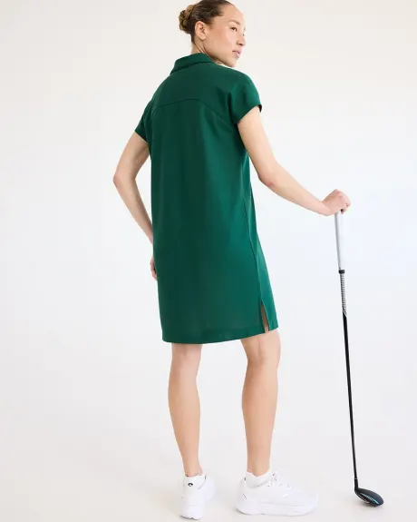 Short-Sleeve Polo Piqué Dress - Hyba