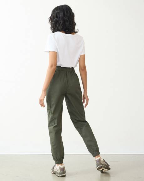 Poplin Jogger with Cargo Pockets - Tall