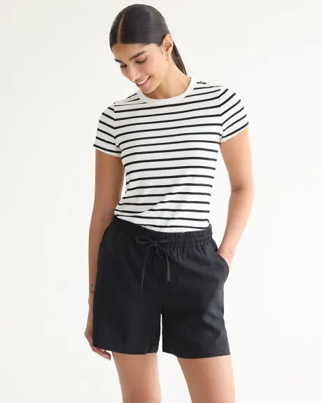 Linen Shorts with Drawstring