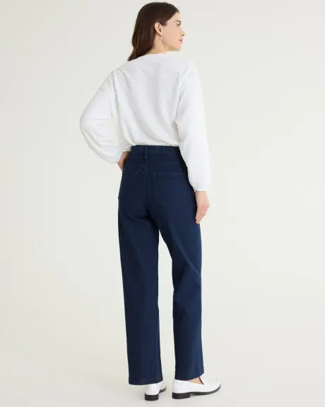 Straight-Leg Mid-Rise Utility Jean - Petite