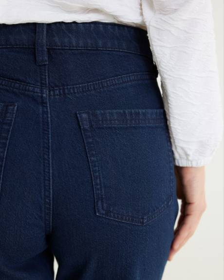 Jean à taille mi-haute et jambe droite avec poches utilitaires - Petite