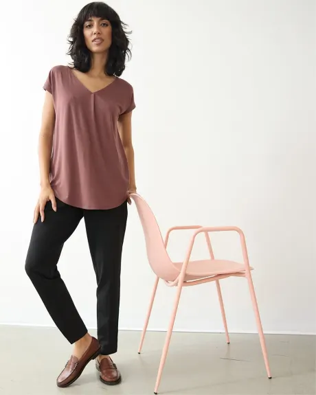 Extended-Sleeve V-Neck Tunic