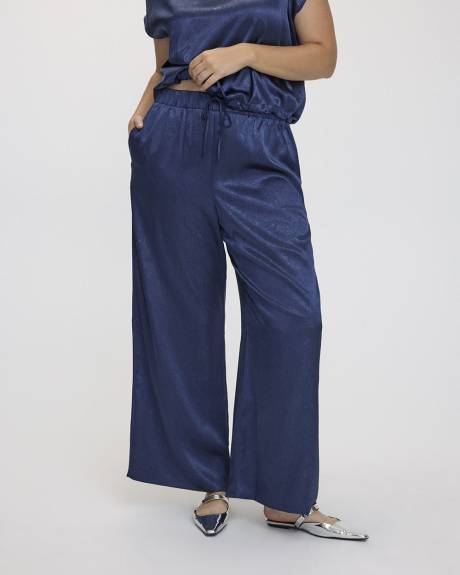 Wide-Leg High-Rise Satin Pant - Tall