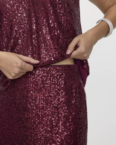 Mini A-Line Sequins Skirt