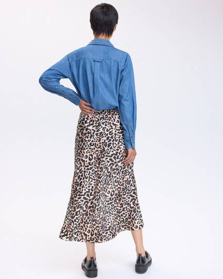 Midi Leopard Skirt