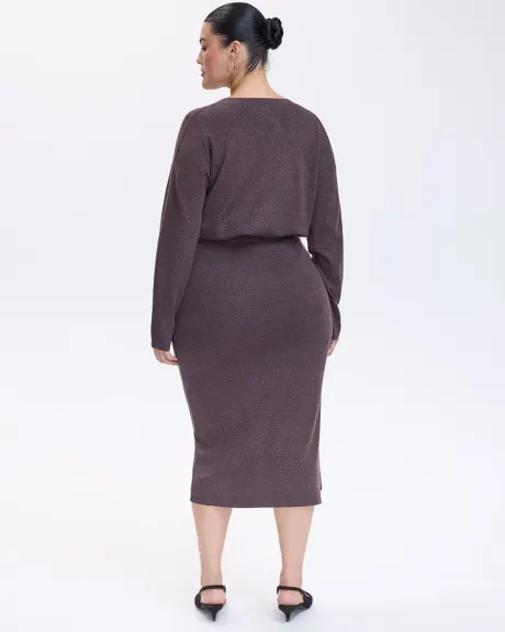 Fitted Knit Midi Skirt