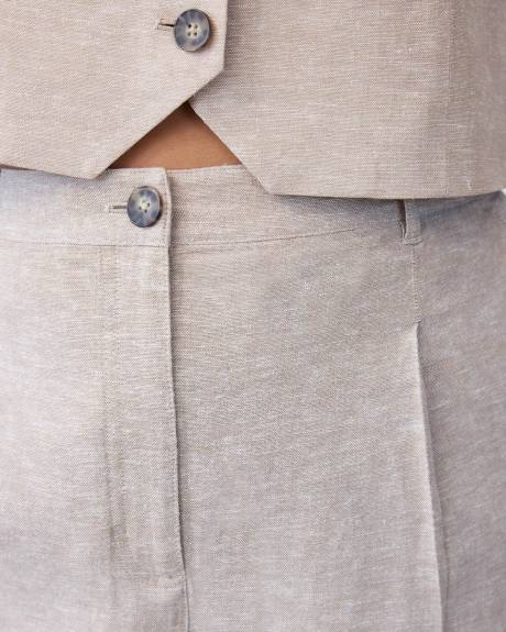 Ultra-Wide-Leg High-Rise Linen Trouser