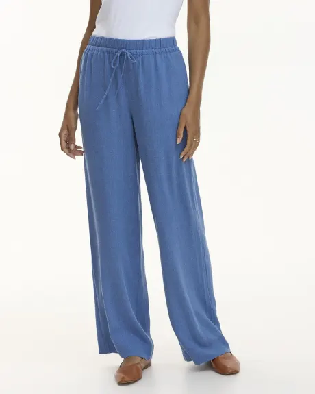 Wide-Leg Linen-Blend Pant - Tall