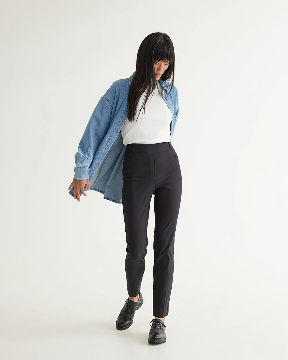 Slim-Leg High-Rise Ankle Pant - The Iconic (R)