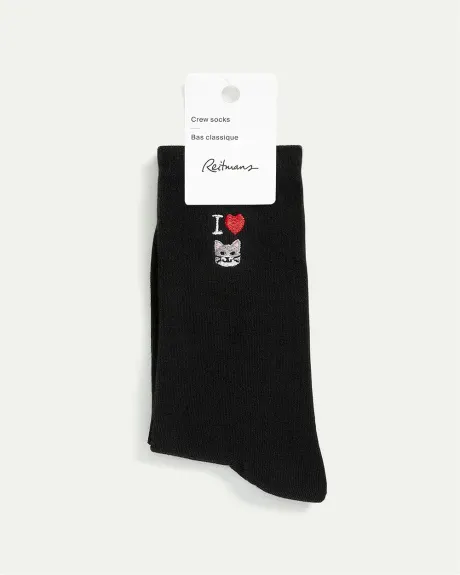 "I Love Cats" Cotton Socks