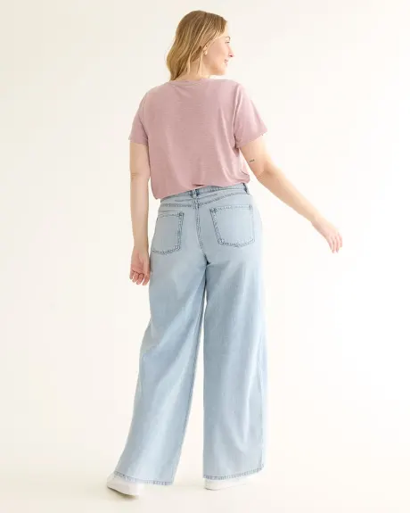 Wide-Leg High-Rise Jean