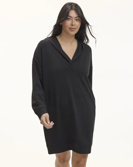 Long-Sleeve Hooded Dress - Hyba