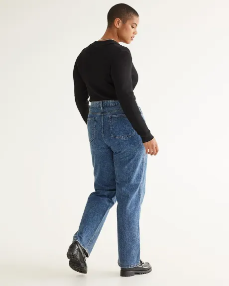 Straight-Leg High-Rise Jean