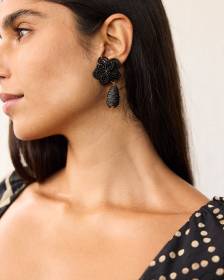 Beaded Floral Earrings