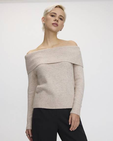 Long-Sleeve Off-the-Shoulder PlushSoft Top