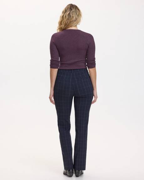 Straight-Leg High-Rise Plaid Pants - The Iconic (R)