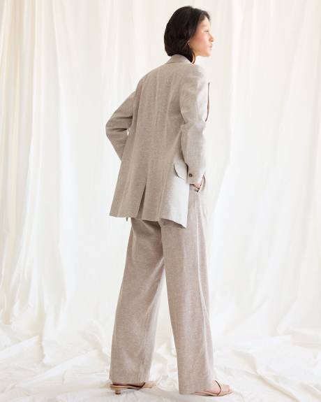 Wide-Leg High-Rise Linen Pant