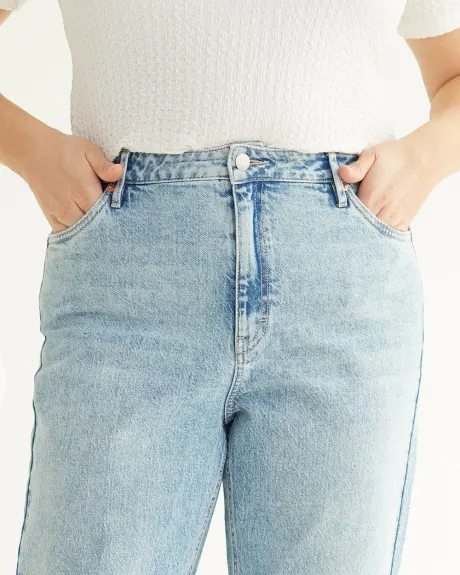 Jean à jambe fuselée et taille haute - Le Mom Jeans - Long