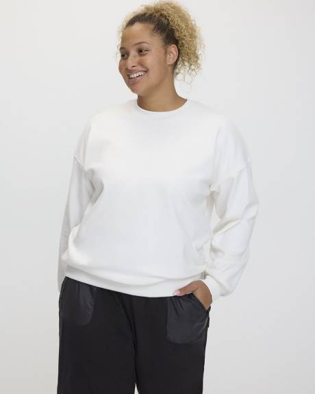 Long-Sleeve Crew-Neck Polar Fleece Sweater - Hyba