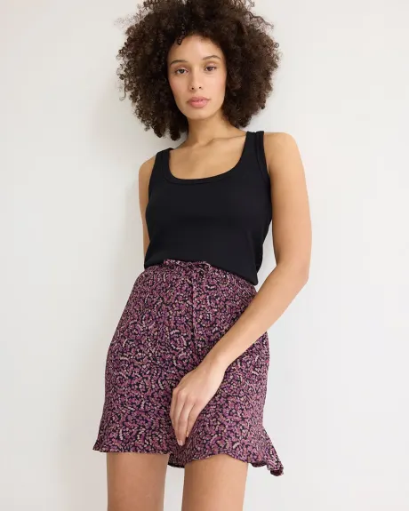 Fluid Ruffled Skort