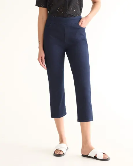 Slim-Leg Mid-Rise Cropped Jean