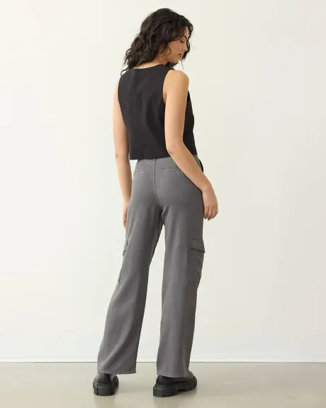 Straight-Leg High-Rise Cargo Pant