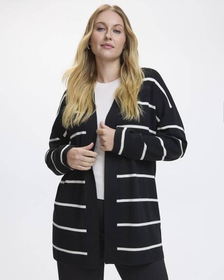 Long-Sleeve Open Cardigan