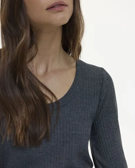 Long-Sleeve Crew-Neck Top