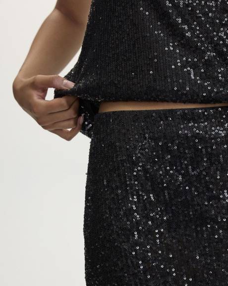 Mini A-Line Sequins Skirt