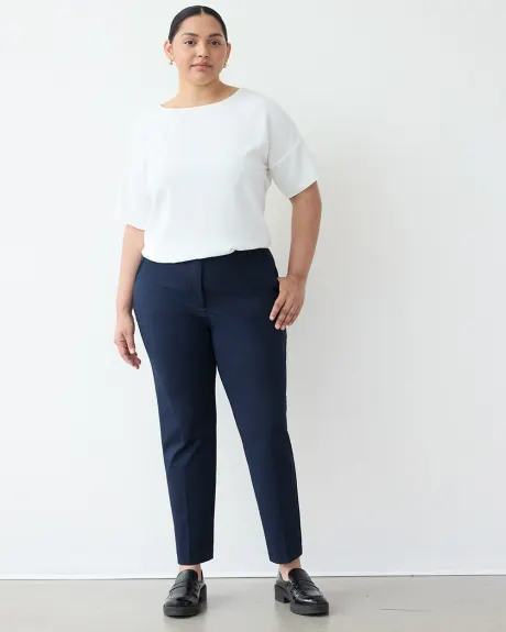 Pantalon à taille haute et jambe étroite - Le Stretch Classique - Coupe Courbes