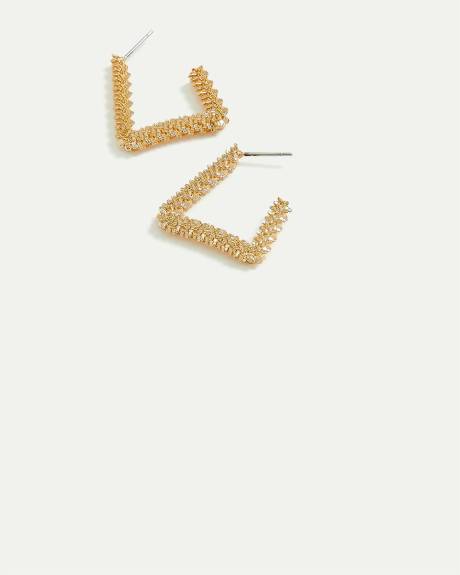 Squared Textured Hoops