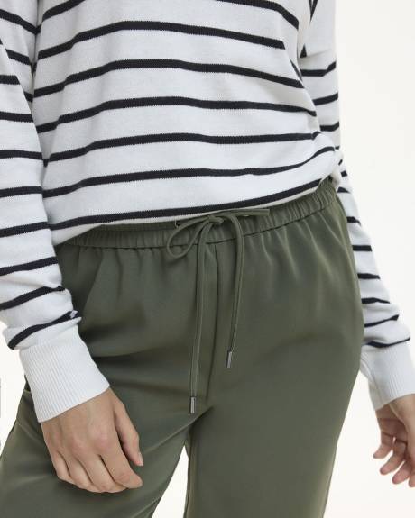 Pantalon jogger en sergé - Petite