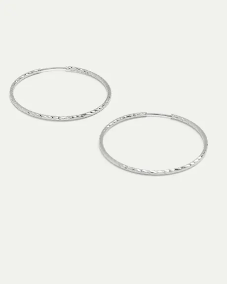 Small Textured Hoop Earrings