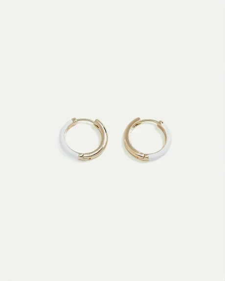 Small Hoops with Enamel