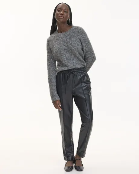 Faux Leather Jogger Pant - Tall