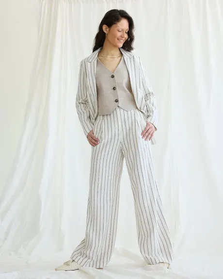 Ultra-Wide-Leg High-Rise Linen Trouser - Tall