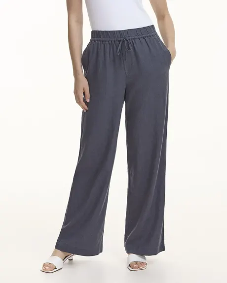 Wide-Leg High-Rise Linen Pant