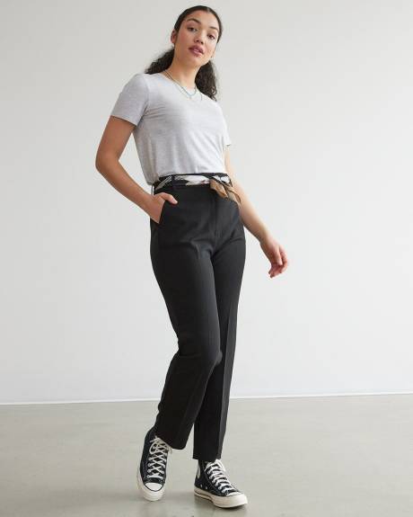 Pantalon cheville à taille très haute et jambe droite - Long