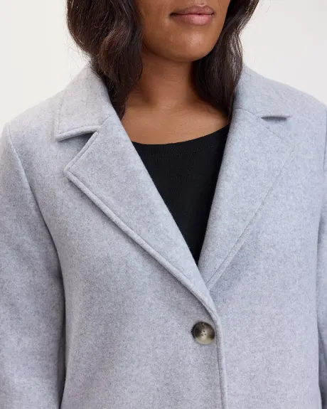 Long Coat with Two-Button Closure