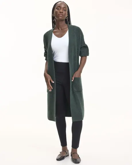 Long-Sleeve PlushSoft Open Cardigan with Pockets