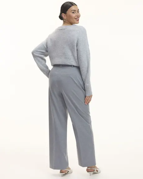 Pantalon à jambe large et taille haute