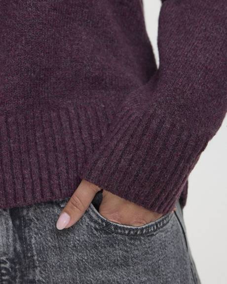 PlushSoft Long-Sleeve V-Neck Sweater