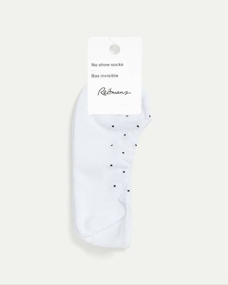 Dotted No-Show Cotton Socks